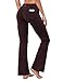 BUBBLELIME 19″/29″/31″/33″/35″ 4 Styles Women High Waist Bootcut Yoga Pants Basic/Back Pocket/Straight Leg Soft Workout Flarethumb 1