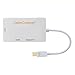 CableCreation Mini DisplayPort to HDMI DVI DP Adapter, 3 in 1 Mini DP (Thunderbolt) to HDMI DP DVI Converter Compatible MacBook, MacBook Pro, iMac, MacBook Air, Surface Pro and More, White