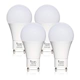 Simba Lighting LED GU24 A19 Light Bulb 12W 75W to 100W Replacement (4 Pack) 120V 2 Prong Twist and Lock Base for Ceiling Lights, Pendants, Outdoor Lanterns, Floor Lamps, Non-Dimmable, 5000K Daylight