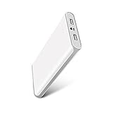 Merope 20000mAh Power Bank External Battery Portable Charger for iPhone7 6s 6,iPad and More(White)