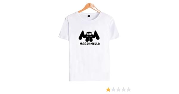 WTZFHF Camiseta, Camiseta de Manga Corta para Hombre, Cosplay Marshmello Marshmallow Estampado de Cara para Hombre y Camiseta de Manga Corta para muje: Amazon.es: Jardín