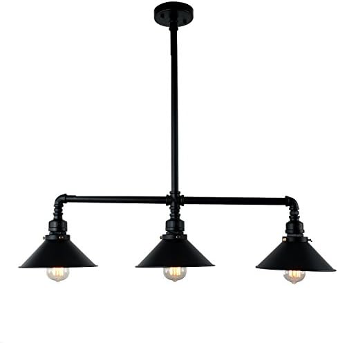 UNITARY Brand Black Antique Rustic Metal Shade Hanging Pool Table Pendant Light