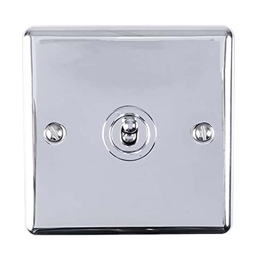 Enhance Decorative 1 Gang Toggle Switch Polished Chrome Finish