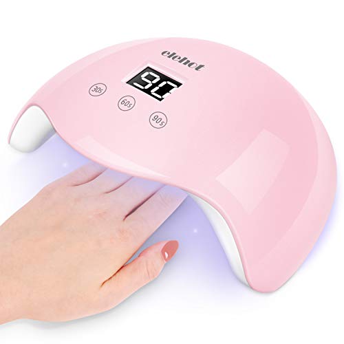 ELEHOT UV Nail Lamp Dryer LED Light for Fingernail & Toenail Gels Based Polishes with Sensor, 30s 60s 90s Timer