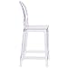 Flash Furniture Revna Ghost Counter Stool with Oval Back in Revna Transparent Crystal