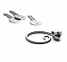 Alessi Pip Key Ring Aleesi FGO02 Pip Key Ring, Silver