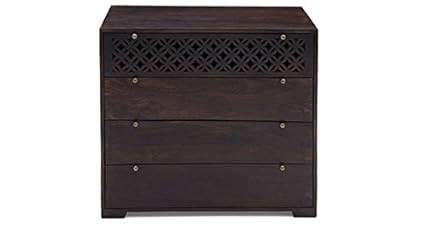 Urban Ladder Alaca Sheesham Wood Chest of Drawers (Mahogany Finish,4 Drawers)