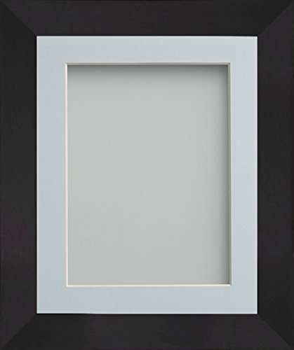 Frame Company Carlton Range 10X8-Inch Black Picture Photo Frame with Light Blue Mount For Image Size 6X4-Inch