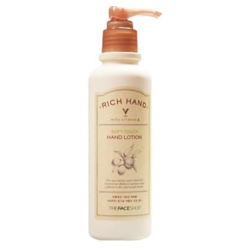 hand lotion on face