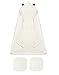 Premium Quality 100% Organic White Bamboo Baby Hooded Bath Towel By Lucid Top – Bathrobe With Hood For Babies & Infants – Non-toxic & Hypoallergenic – Bonus Set Of 2 Washcloths Included