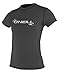 O'Neill Wetsuits Women's Basic Skins Upf 50+ Short Sleeve Sun Shirt, Black, X-Large