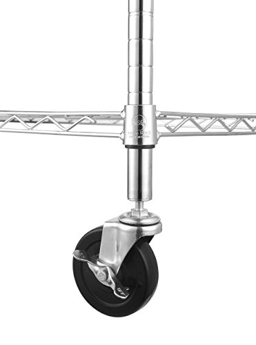 eeZe Rack 4-inch (4") Heavy Duty Wire Shelving Wheels, NSF Certified, (Set of 4) - Thumbnail 2