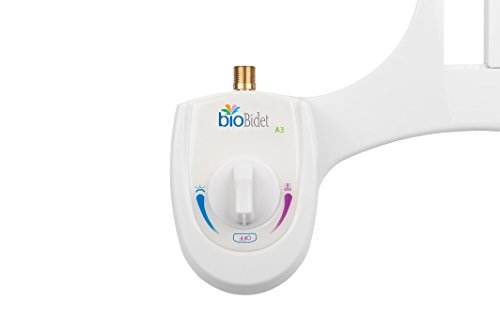 Bio Bidet A3 Fresh Water Non-Electric Bidet Attachment with Self-Cleaning Nozzle, Solid Brass Valve Assembly and Swivel Metal Hose Joint - Thumbnail 3
