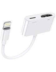 Update Version Lightning to HDMI Adapter，Apple MFi Certified 1080P Lightning to Digital AV Adapter Sync Screen Converter for iPhone HDMI Converter to HD TV/Projector/Monitor Support All iOS - White