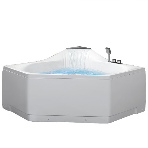 Ariel AM168JDTSZ Bath Platinum Corner Whirlpool Bathtub