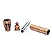 Exclusively Designed Bronze Retro Mini Skull with Detachable Private Tool, 5 Stainless Steel mesh Filters, 3 in 1 Scraper and Cleaning Cloth