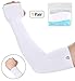 SHINYMOD Arm Sleeves for Men Compression Sleeves UV Protection Arm Warmer Cooling UPF 50 Sun Sleeve, White, 1 Pair