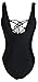 Zero City Women's One Piece Swimsuits Monikini Lace-up U Back Bathing Suit