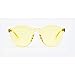 MINCL/FAshion Party Rimless One Piece Clear Lens Color Sunglasses -yhl (yellow, ca)