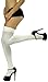 ToBeInStyle Women's Nylon Thigh High Schoolgirl Opaque Stockings - One Size - White
