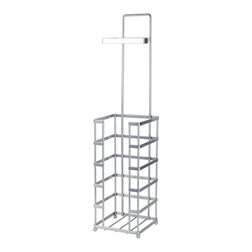 Modern Style Toilet Paper Reserve Holder with Dispenser - Beautiful Chrome Finish â€“ Hold 4 Tissue Rolls â€“ No Assembly Required - Heavy Gauge Wire â€“ Free Standing Bathroom Storage Accessory