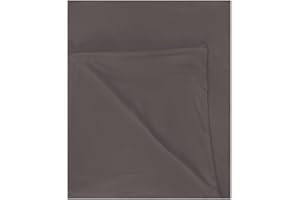 Venice Home 100% Cotton Flat Top Sheet Only - T-Shirt Fabric Jersey Knit - Extra Soft - Wrinkle Free - Machine Washable - Easy Fit - Breathable - Comfy (Anthracite, King/Cal. King)