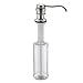 Built in Deck Mount Liquid Lotion Kitchen Countertop Metal Soap Dispenser, Brushed Nickel Brass Dispenser Pump with 320ml High Capacity Bottle