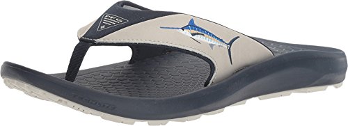 Columbia men s fish flip pfg collegiate navy/cool grey sandal