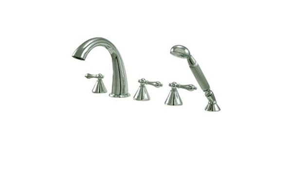 Naples Double Handle Deck Mount 5 Piece Roman Tub Faucet Trim