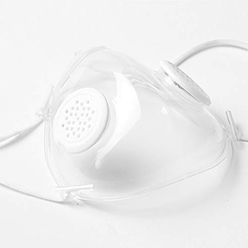 WFeieig Novelty Clear Face Covering,Super Stretchy Earloop Transparent Mouth Bandanas with Valve,Stylish and Simple