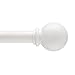 Kenney Chelsea 5/8" Standard Decorative Window Curtain Rod, 28-48", White primary