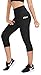 LifeSky Women Yoga Capri Pants with Pockets High Waist Tummy Control Leggings 4 Way Stretch Soft Running Leggingsthumb 1