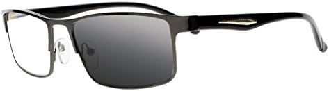 Men Transition Sunglasses UV400 Vintage Nerd Geek Photochromic Reading Glasses +1.00 ~ +4.00 (+2.50)