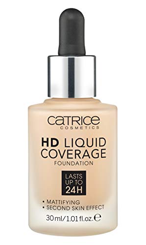 Catrice | HD Liquid Foundation - High & Natural Coverage | Vegan | 030 Sand Beige (Best Full Coverage Foundation For Sensitive Skin)