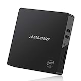 ADLOKO Z83-Pro Mini PC Windows 10, Intel x5-Z8350 Processor (4G+64G, HDMI & VGA/4K HD/Dual Band Wifi/1000Mbps LAN/BT4.0) Fanless Mini PC(64G)