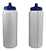 Pinnacle Mercantile Sports Squirt Water Bottles One-Hand Value Just Squeeze and Drink 32oz Set 2