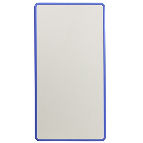 Flash Furniture 23.625''W x 47.25''L Rectangular Blue Plastic Height Adjustable Activity Table with Grey Top