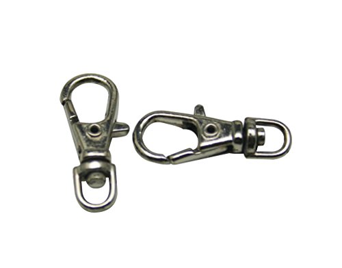 Generic Silvery 0.15 Inches Small Size Lobster Clasp Claw Swivel Eye Lobster Snap Clasp Hook Pack of 30
