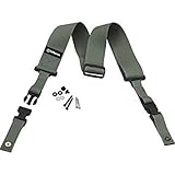 DiMarzio DD2200GY 2 Inch Cliplock Strap Air Force Gray w/Bonus RIS Pick (x1) 663334035119