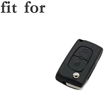 BROVACS Silicone Cover Protector Case Holder Skin Jacket Compatible with PEUGEOT CITROEN 2 Button Flip Remote Key Fob CV4302 Deep Purple - Image 4