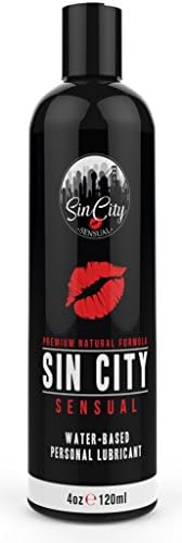 Premium Personal Lubricant - Sin City - Water-based Intimate Lube for Your Sins (4oz)