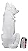 Ebros Large Artemis Wildlife Sitting Alpha Albino Ghost White Wolf Statue 20.5