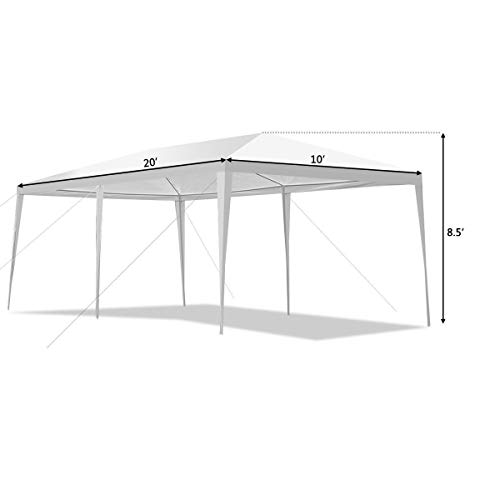 oldzon Outdoor 10'x20'Canopy Party Wedding Tent Gazebo Pavilion Cater Events 4 Sidewall with Ebook - Thumbnail 3