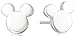 Disney Sterling Silver Mickey Mouse Silhouette Post Stud Earrings