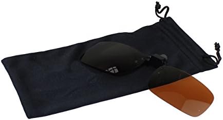 Timo Lee-Polarized Clip-on Flip up Metal Clip Sunglasses Lenses(Brown Large)
