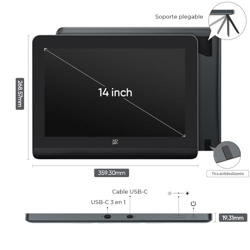 XPPEN Artist Pro14 Gen2 Graphic Tablet with Pen Display 16K Pressure Levels, Digital Drawing Tablet 14 Inches with Wireless Keyboard, Compatible with Windows, Mac, Android, Chrome, Linux