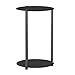 Convenience Concepts Designs2Go 2-Tier Round End Table, Black Glass