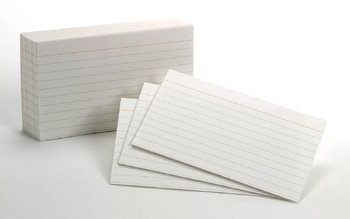 3 x 5 White Ruled Index Cards; 1000 Card Pack; no. ESS00031 by Esselte Corporation
