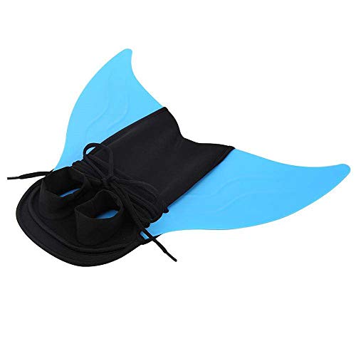 TechCode Swim Fins, Swimming Foot Flipper Mermaid Training Fin Swimming Foot Flipper Diving Feet Watersport Accessories Summer Diving Feet Tail Pool Swim Sets for Adults Teens(Blue) - Thumbnail 5