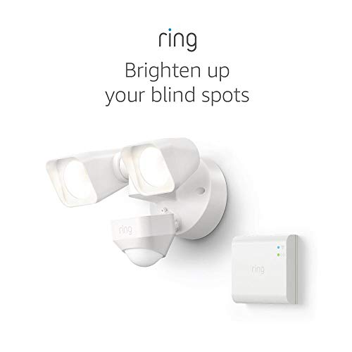 Ring Smart Lighting – Floodlight, Wired, Outdoor Motion-Sensor Security  Light, White (Starter Kit)